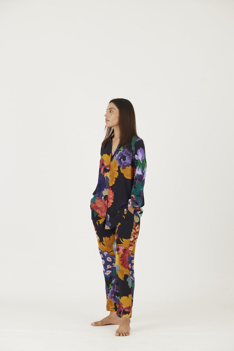 FARAH BLACK CO-ORD SET Co-ord Set by Yam in black color for women Worldwide