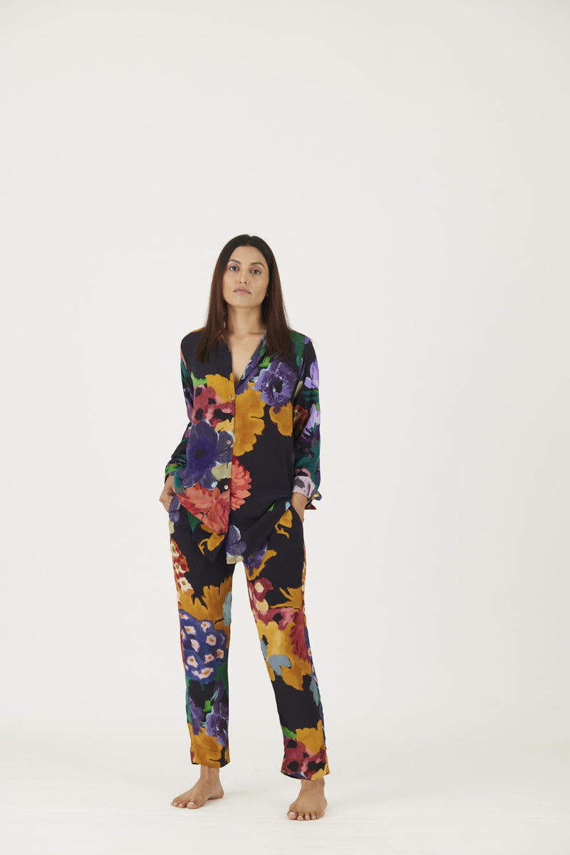 FARAH BLACK CO-ORD SET Co-ord Set by Yam in black color for women Worldwide