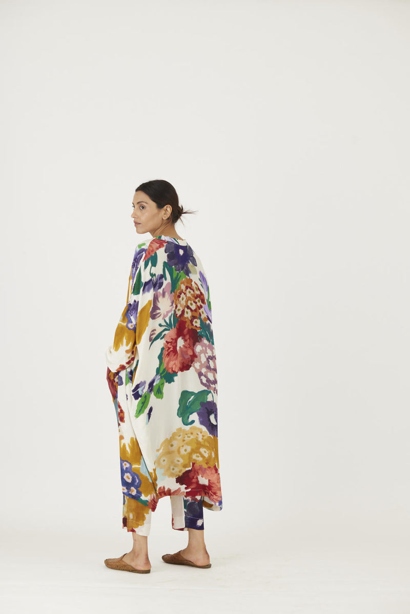 FARAH WHITE 3 pcs SET mul Co-ord Set by Yam in multi color for women Worldwide