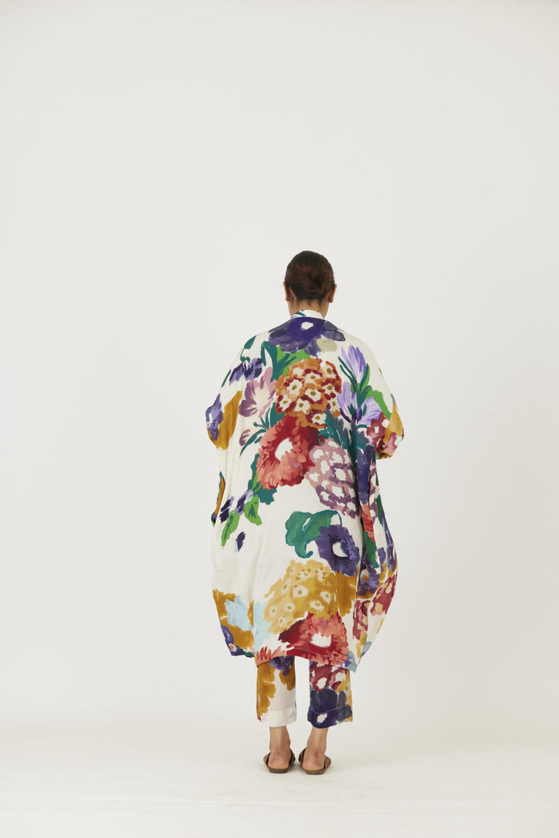 FARAH WHITE 3 pcs SET mul Co-ord Set by Yam in multi color for women Worldwide