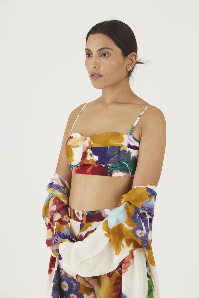 FARAH WHITE 3 pcs SET mul Co-ord Set by Yam in multi color for women Worldwide