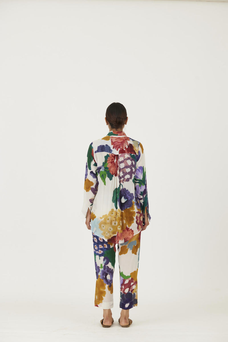 FARAH WHITE CO-ORD SET mul Co-ord Set by Yam in multi color for women Worldwide