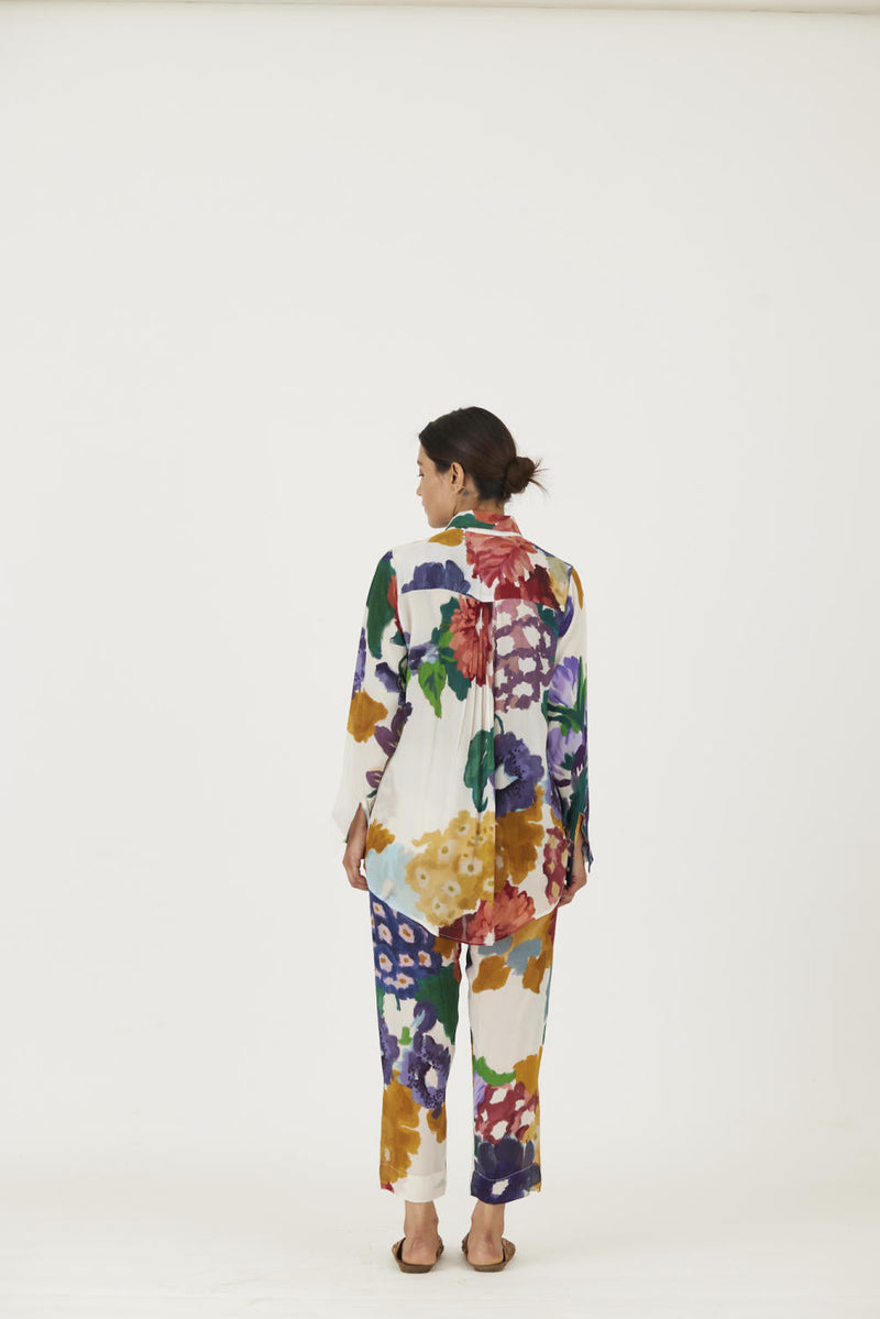 FARAH WHITE CO-ORD SET mul Co-ord Set by Yam in multi color for women Worldwide