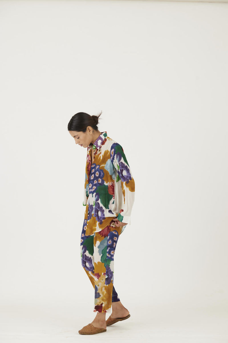 FARAH WHITE CO-ORD SET mul Co-ord Set by Yam in multi color for women Worldwide