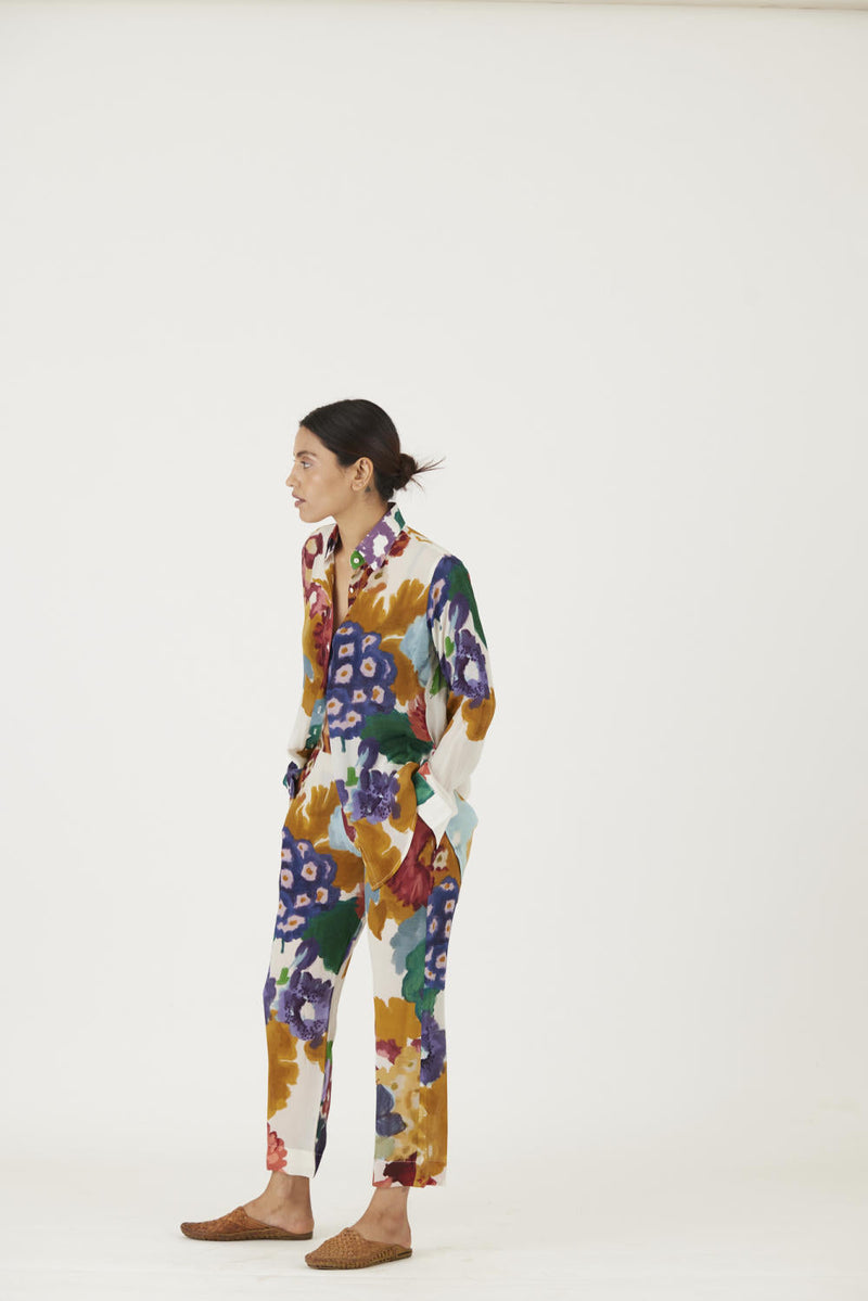 FARAH WHITE CO-ORD SET mul Co-ord Set by Yam in multi color for women Worldwide