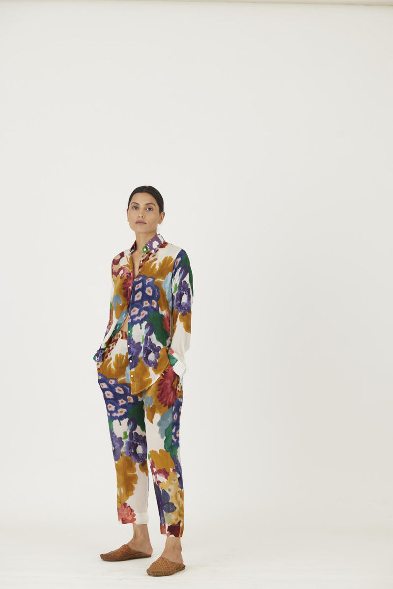 FARAH WHITE CO-ORD SET mul Co-ord Set by Yam in multi color for women Worldwide