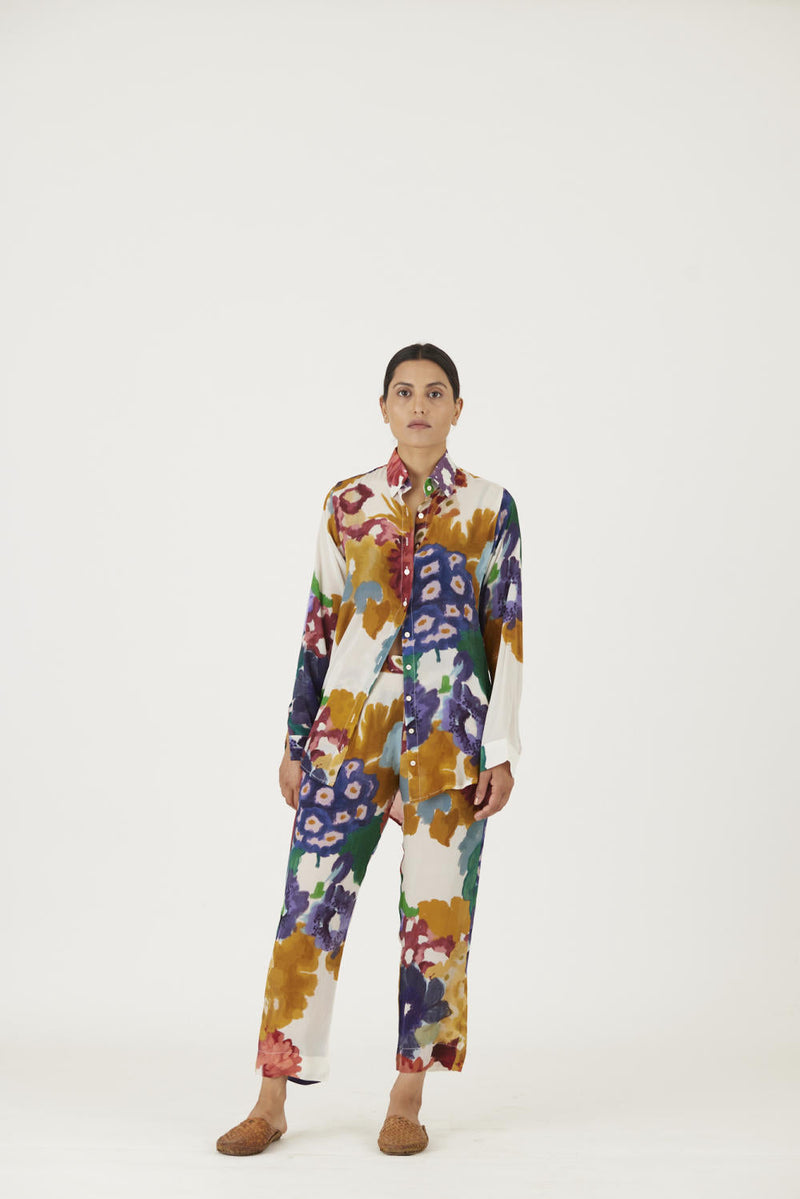 FARAH WHITE CO-ORD SET mul Co-ord Set by Yam in multi color for women Worldwide