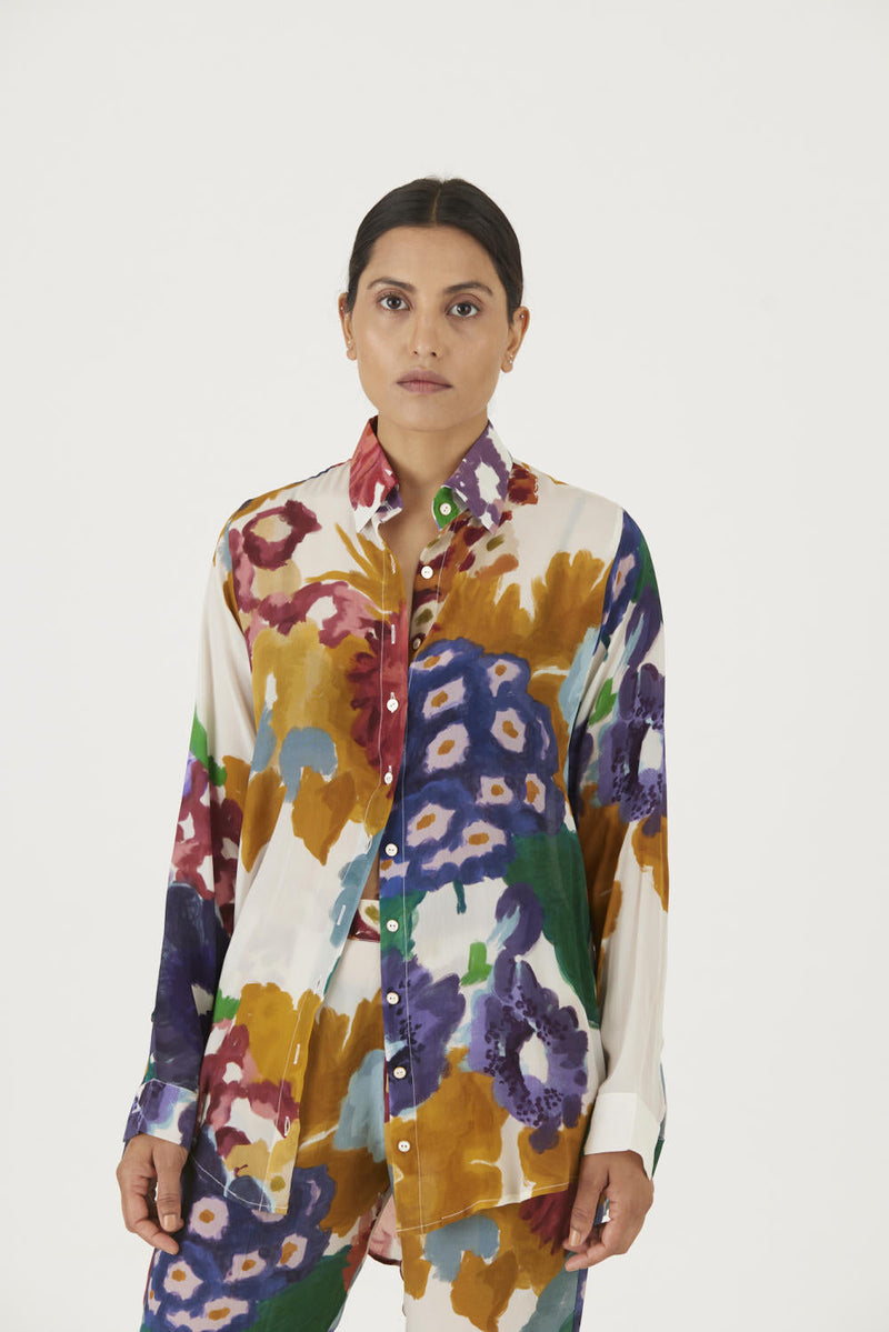 FARAH WHITE CO-ORD SET mul Co-ord Set by Yam in multi color for women Worldwide