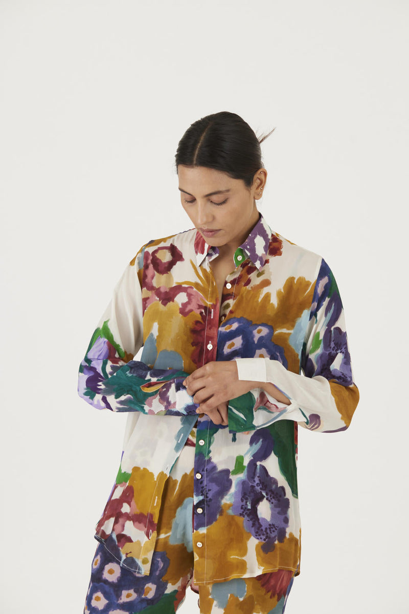 FARAH WHITE CO-ORD SET mul Co-ord Set by Yam in multi color for women Worldwide