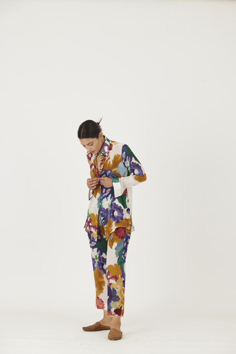 FARAH WHITE CO-ORD SET mul Co-ord Set by Yam in multi color for women Worldwide