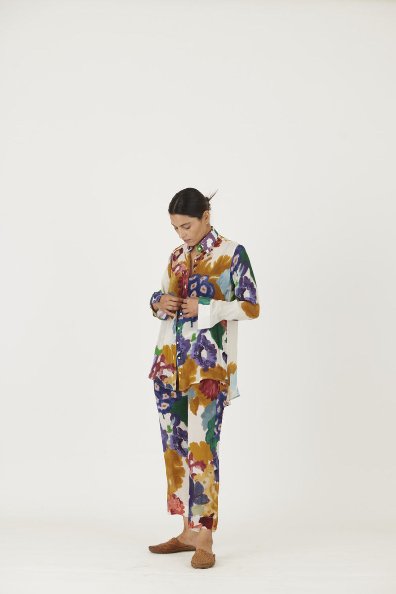 FARAH WHITE CO-ORD SET mul Co-ord Set by Yam in multi color for women Worldwide