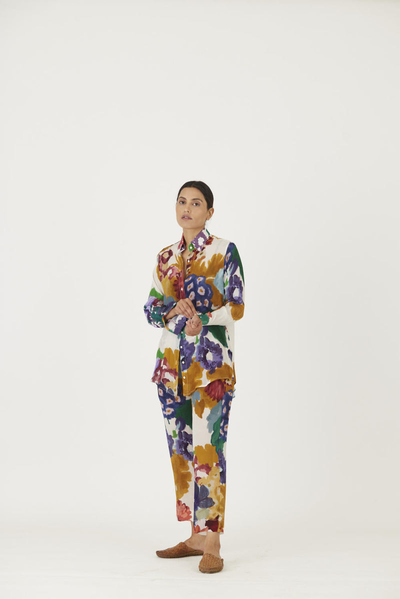FARAH WHITE CO-ORD SET mul Co-ord Set by Yam in multi color for women Worldwide
