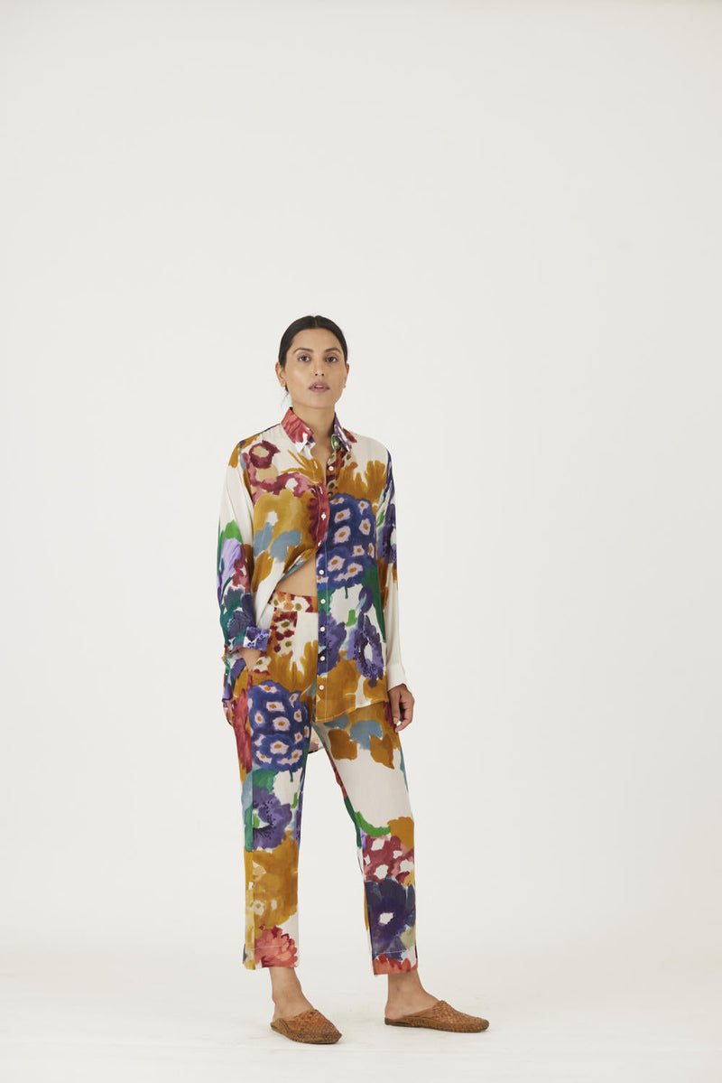 FARAH WHITE CO-ORD SET mul Co-ord Set by Yam in multi color for women Worldwide