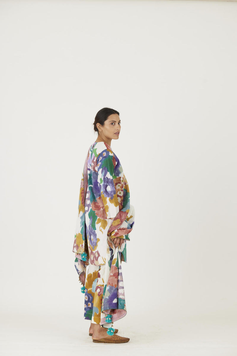 FARAH WHITE DUPATTA mul Dupattas by Yam in multi color for women Worldwide