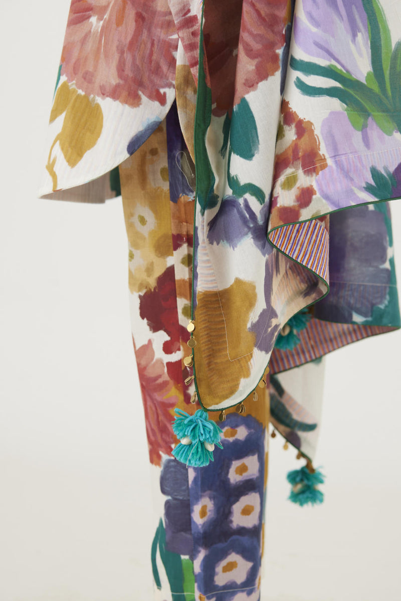 FARAH WHITE DUPATTA mul Dupattas by Yam in multi color for women Worldwide
