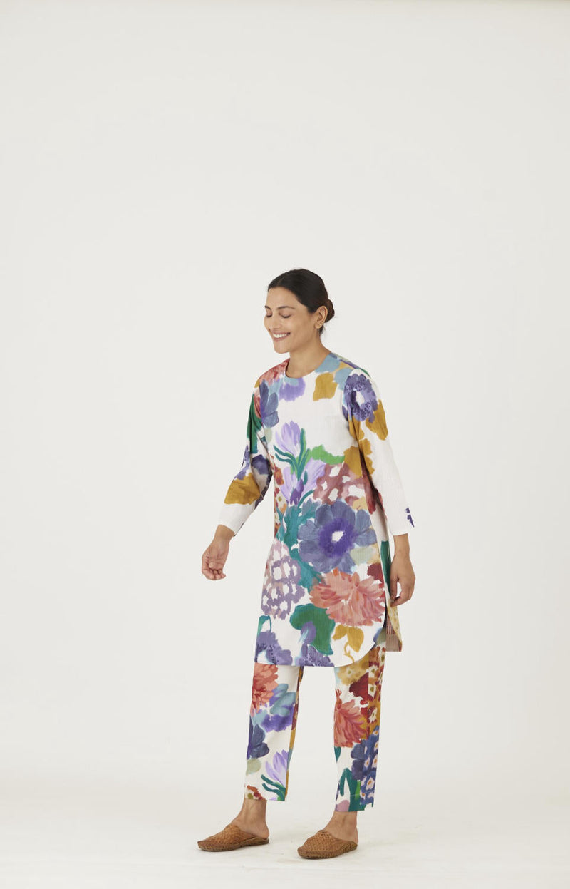 FARAH WHITE KURTA SET Kurta Sets by Yam for women Worldwide