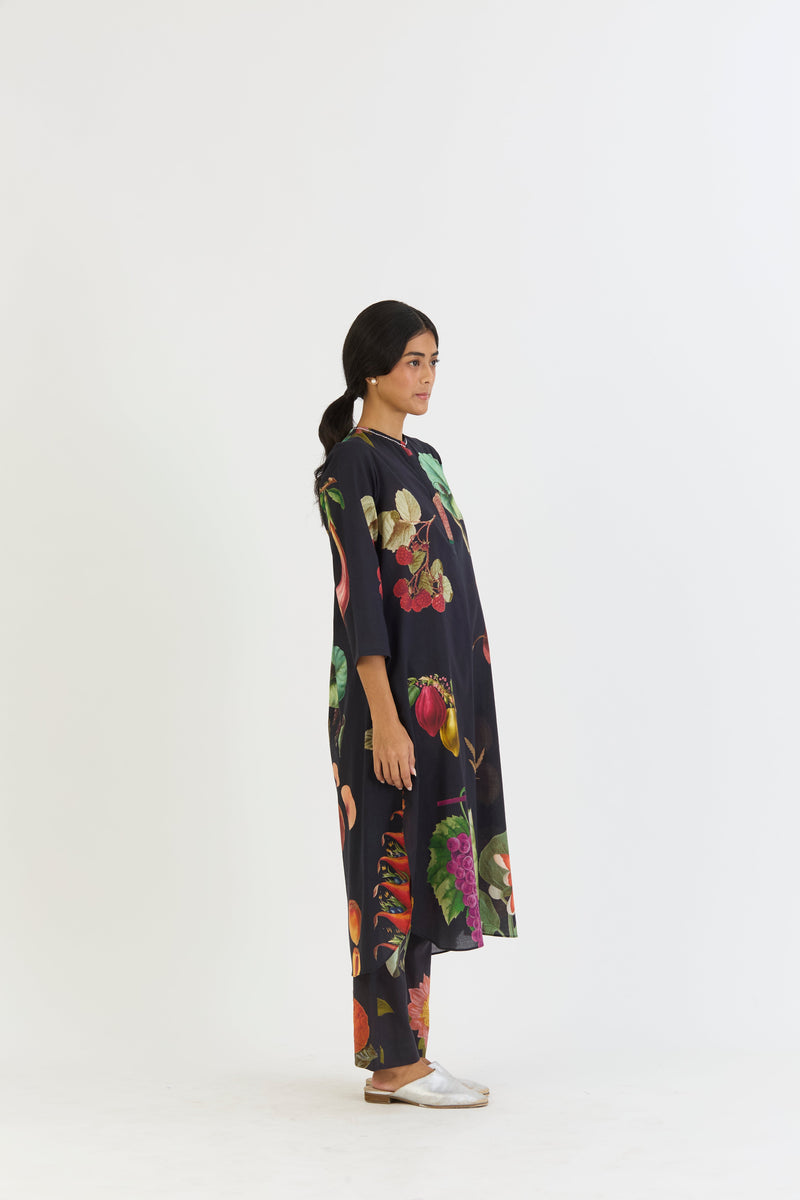 PLUM LONG KURTA SET cotton by Yam for women Worldwide
