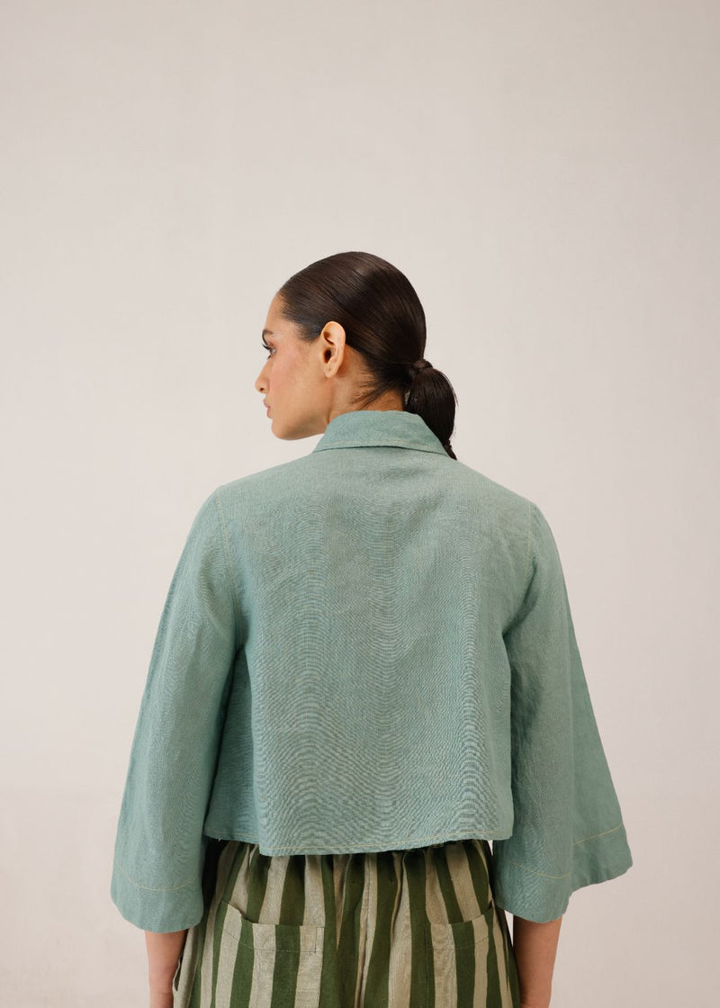 FERN TOP - SAILOR PALE BLUE all linen by CORD for women Worldwide