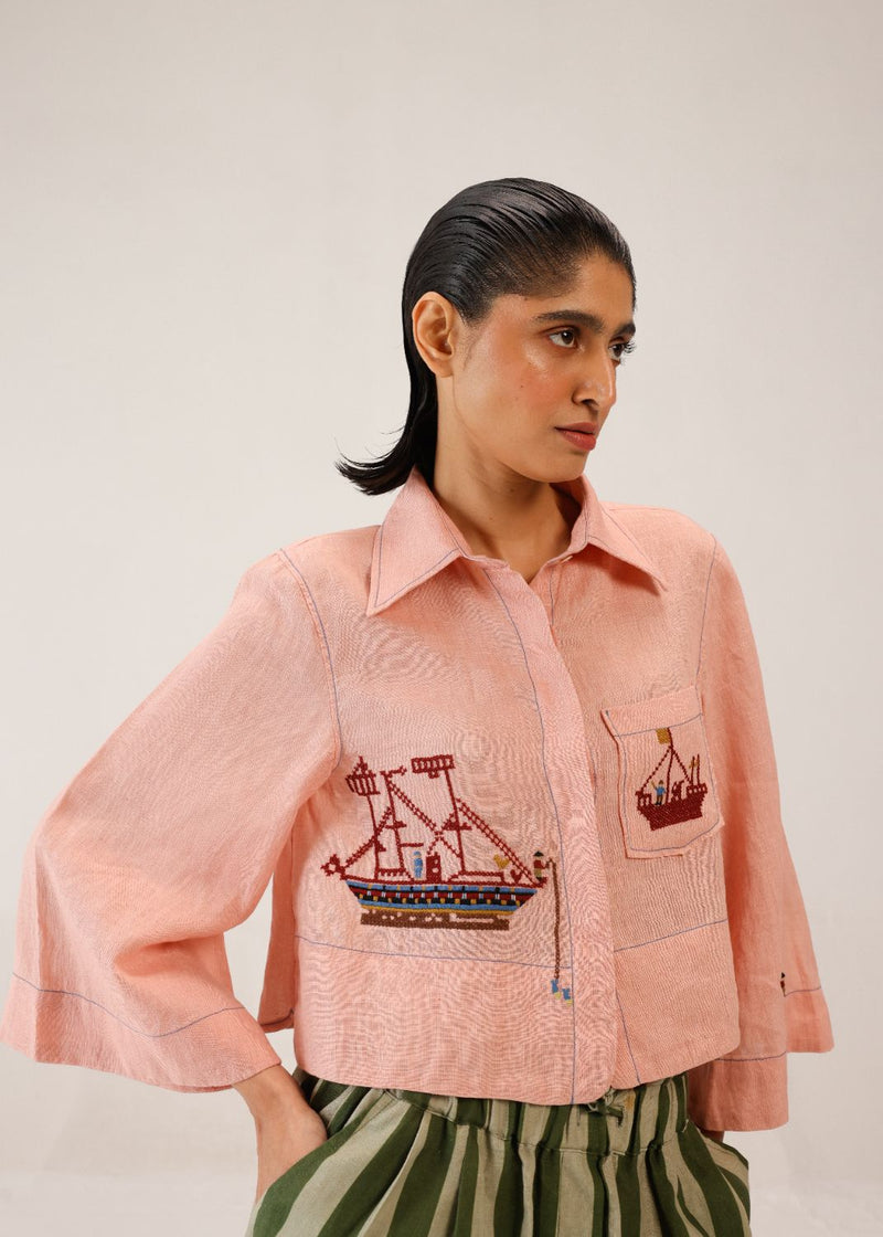 FERN TOP - SAILOR ROSE all linen by CORD for women Worldwide