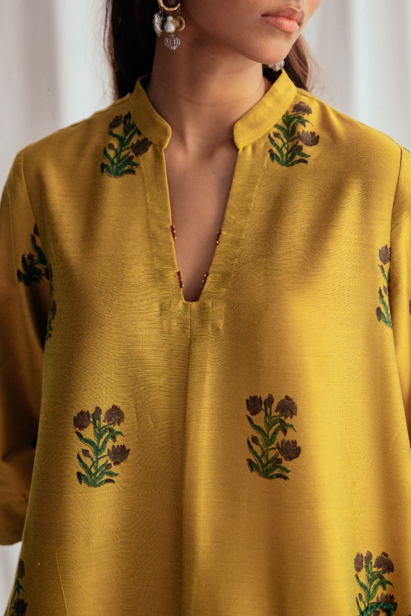 Nimbu Silk Shift Dress silk by JodiLife for women Worldwide