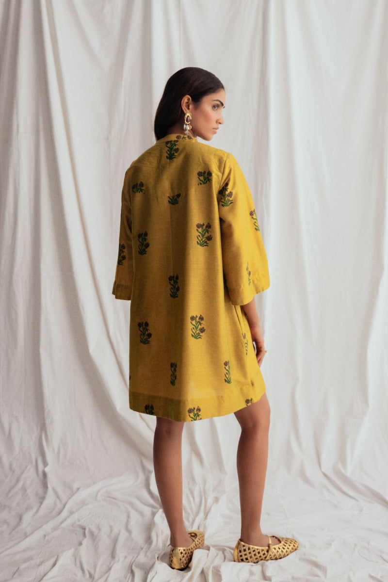 Nimbu Silk Shift Dress silk by JodiLife for women Worldwide