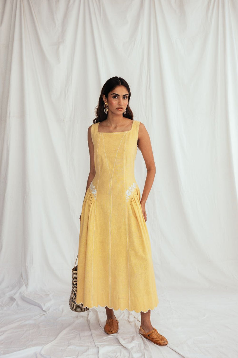 Aamras Handloom Day Dress cotton by JodiLife for women Worldwide