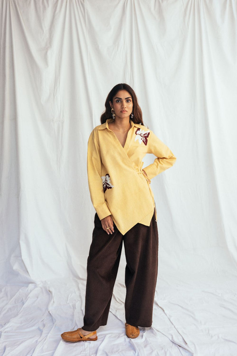 Aamras Handloom Wrap Shirt cotton by JodiLife for women Worldwide
