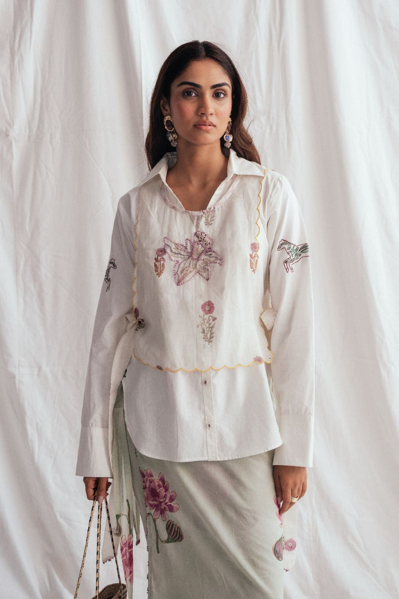 Kulfi Bib chanderi by JodiLife for women Worldwide
