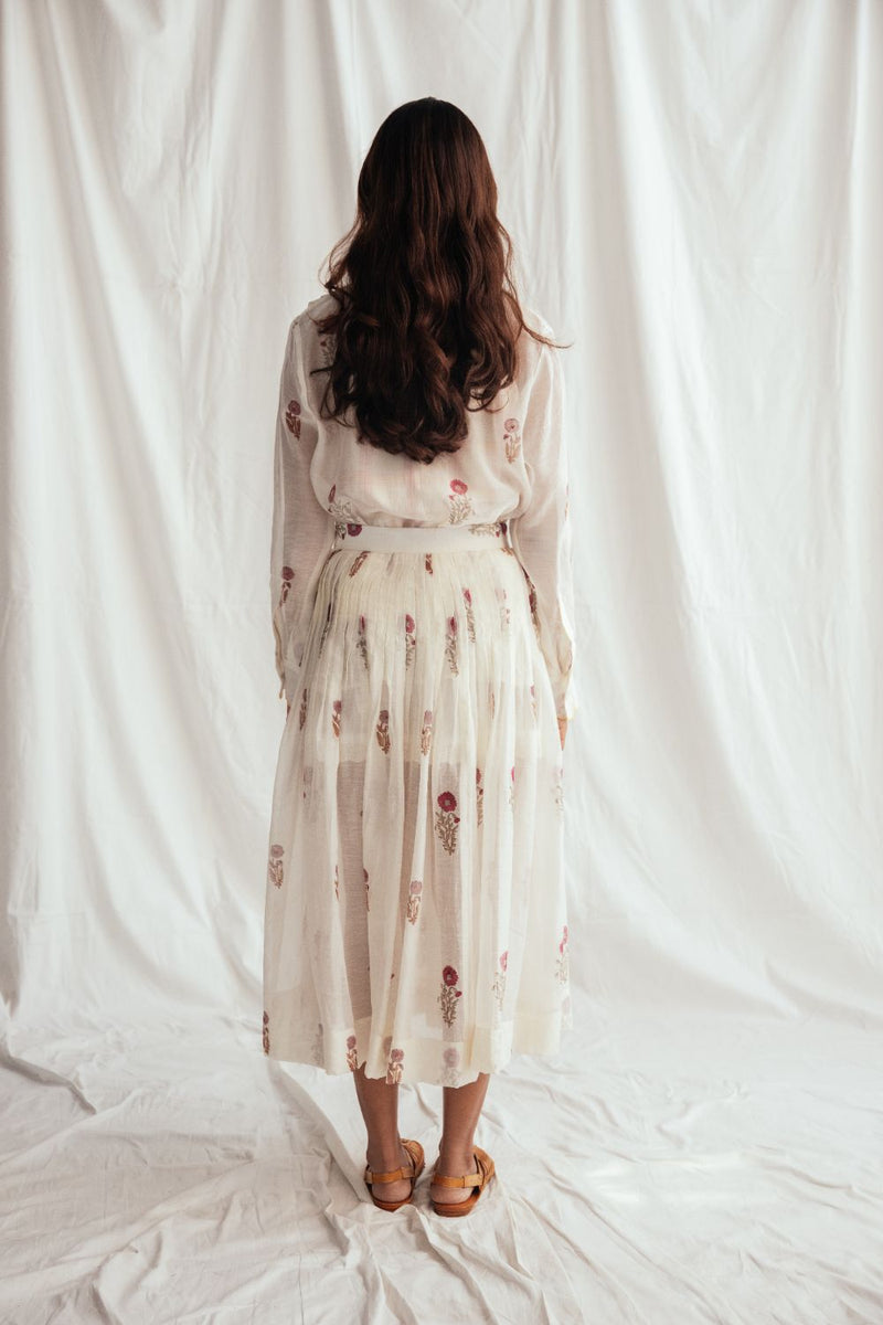 Kulfi Pleated Skirt chanderi by JodiLife for women Worldwide