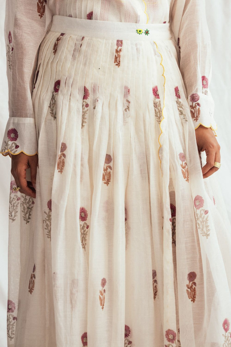 Kulfi Pleated Skirt chanderi by JodiLife for women Worldwide
