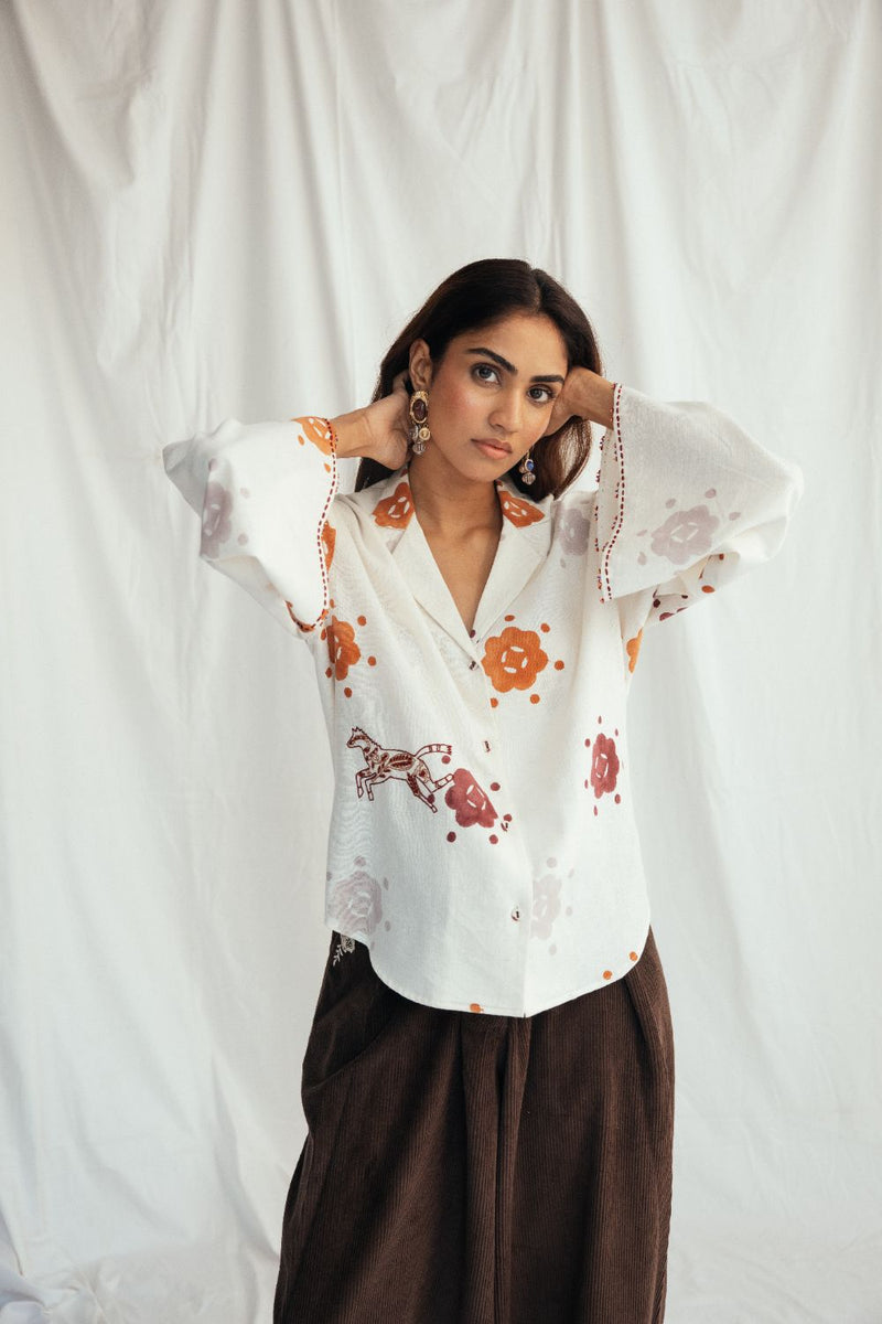 Thandai Shirt cotton by JodiLife for women Worldwide