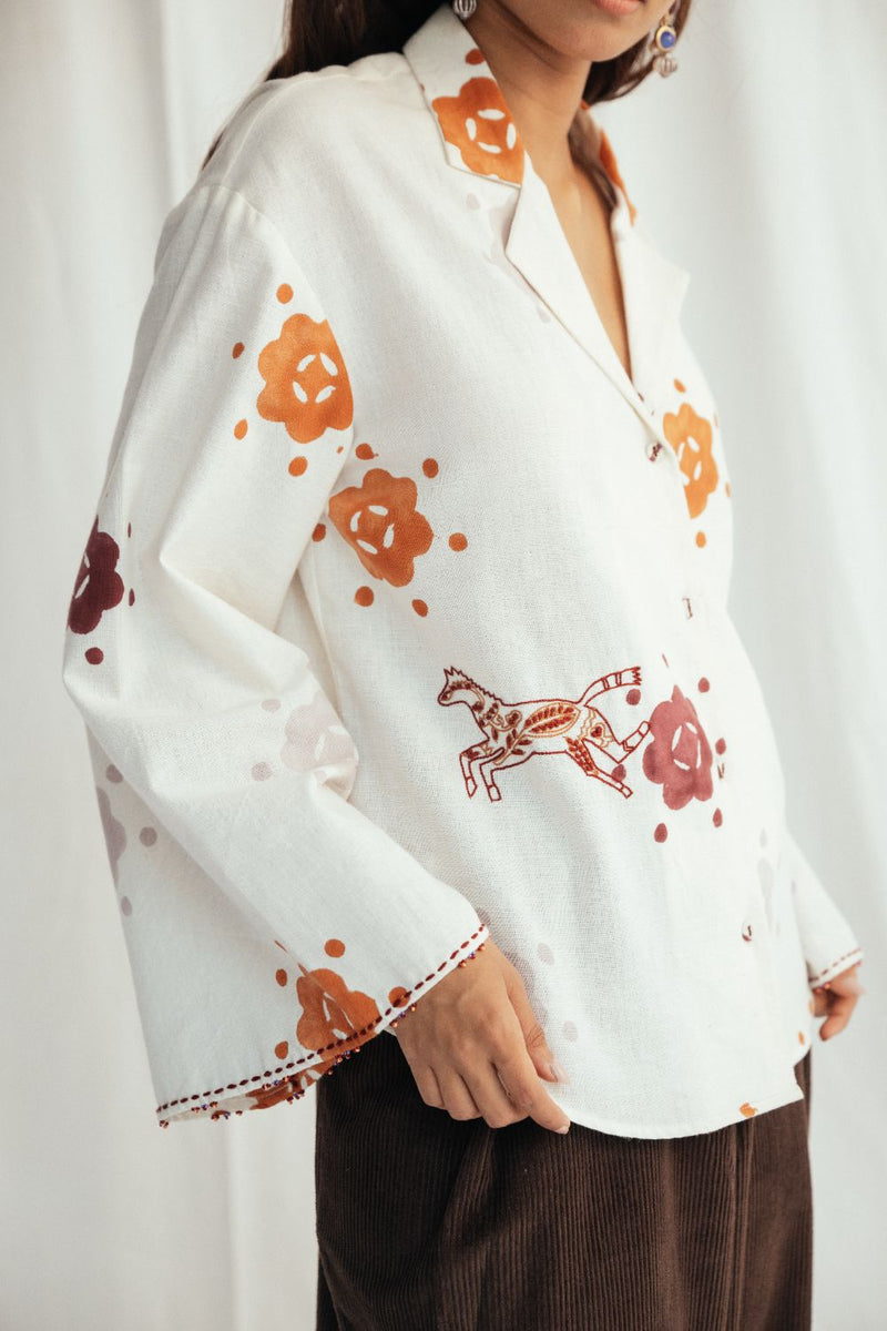 Thandai Shirt cotton by JodiLife for women Worldwide