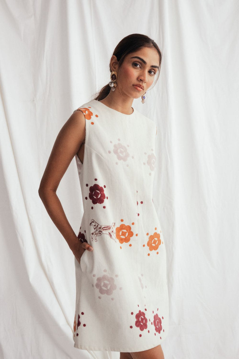 Thandai Corduroy Shift Dress corduroy by JodiLife for women Worldwide