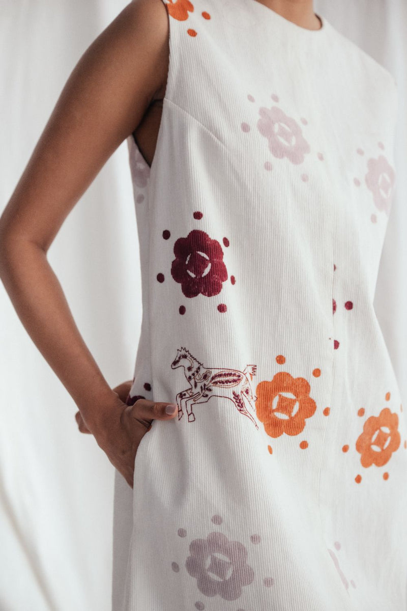 Thandai Corduroy Shift Dress corduroy by JodiLife for women Worldwide