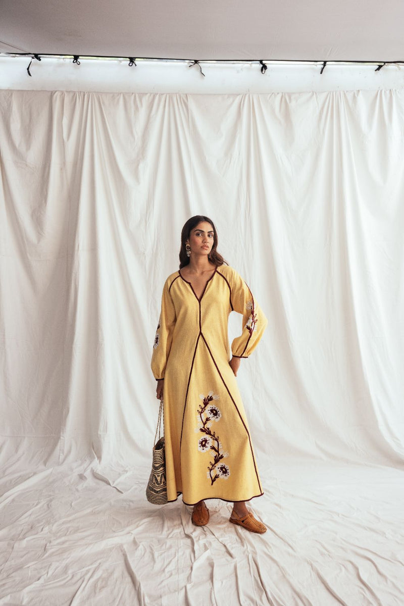 Aamras Handloom Peasent Dress cotton by JodiLife for women Worldwide