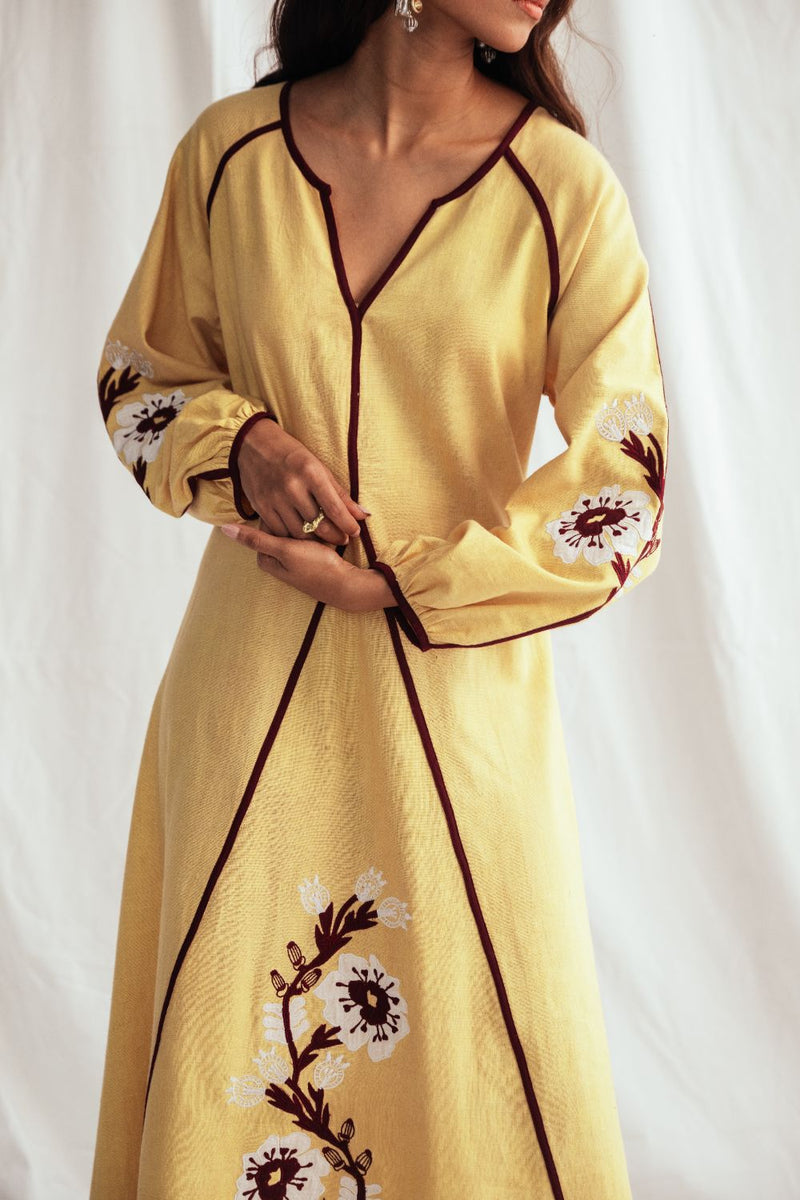 Aamras Handloom Peasent Dress cotton by JodiLife for women Worldwide