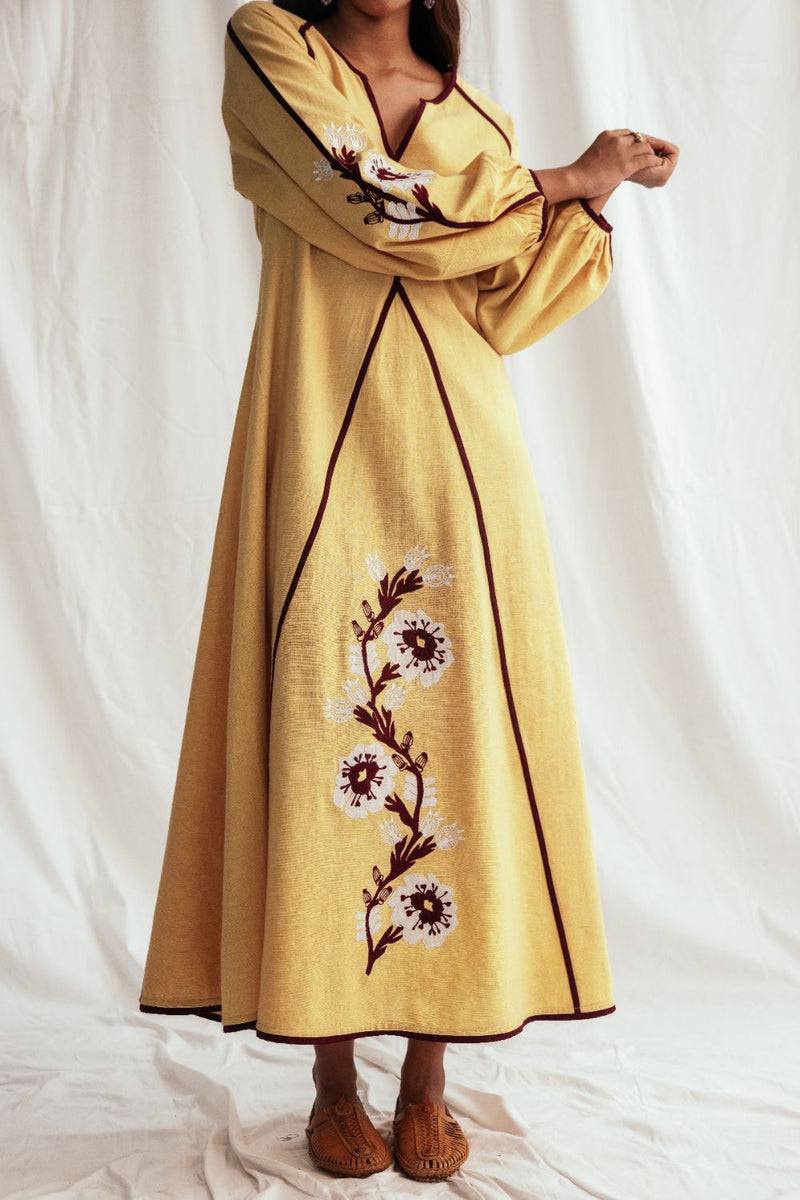 Aamras Handloom Peasent Dress cotton by JodiLife for women Worldwide