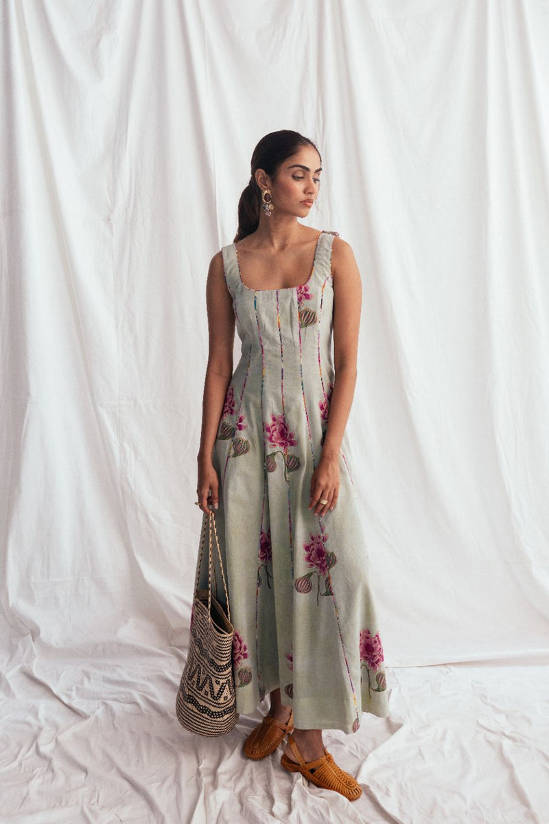 Gulkand Panel Dress cotton by JodiLife for women Worldwide