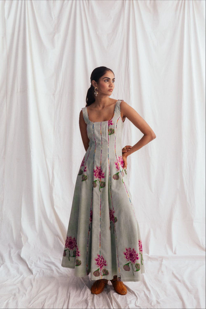 Gulkand Panel Dress cotton by JodiLife for women Worldwide