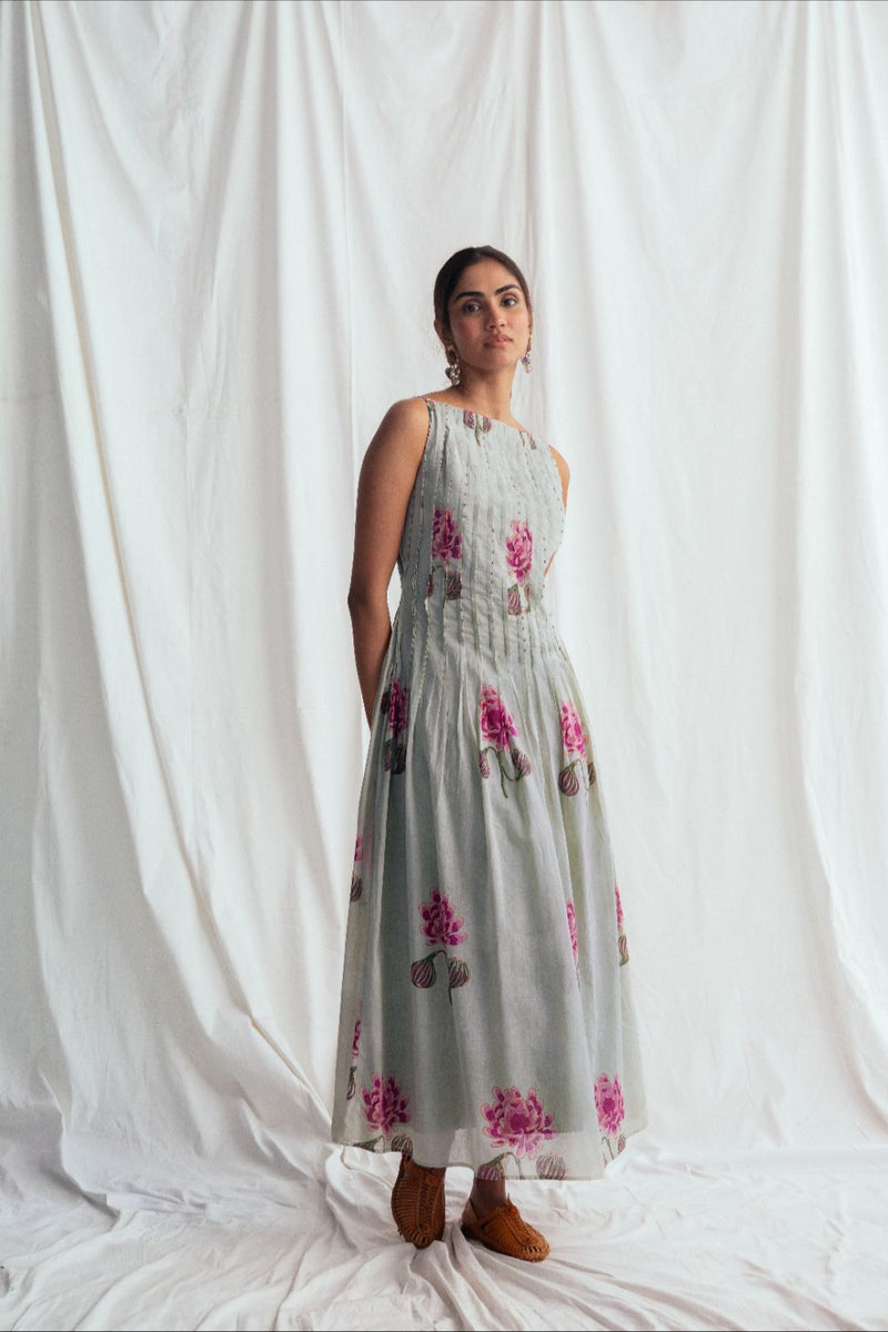 Gulkand Day Dress cotton by JodiLife for women Worldwide