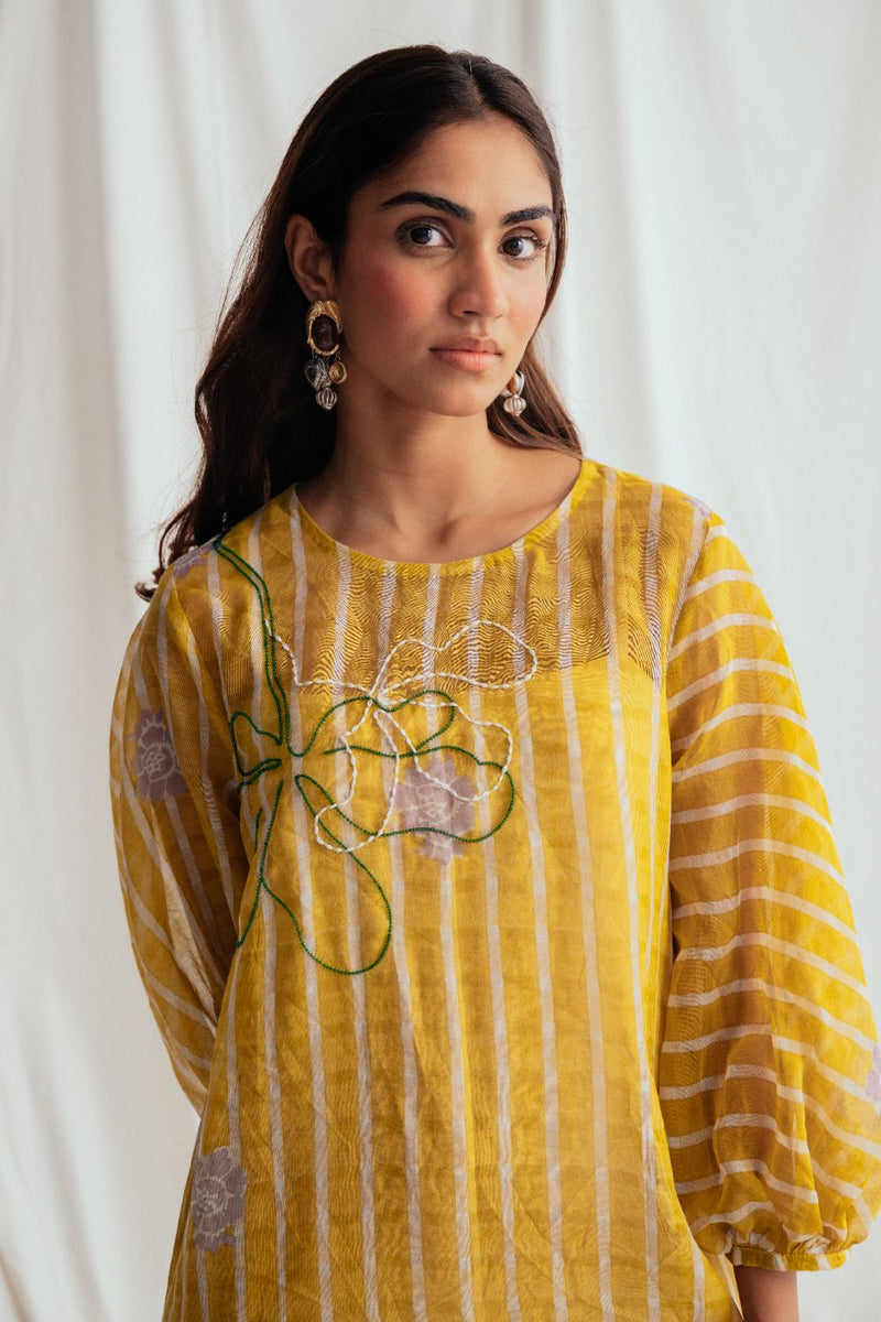 Dhoop Peasent Dress chanderi by JodiLife for women Worldwide