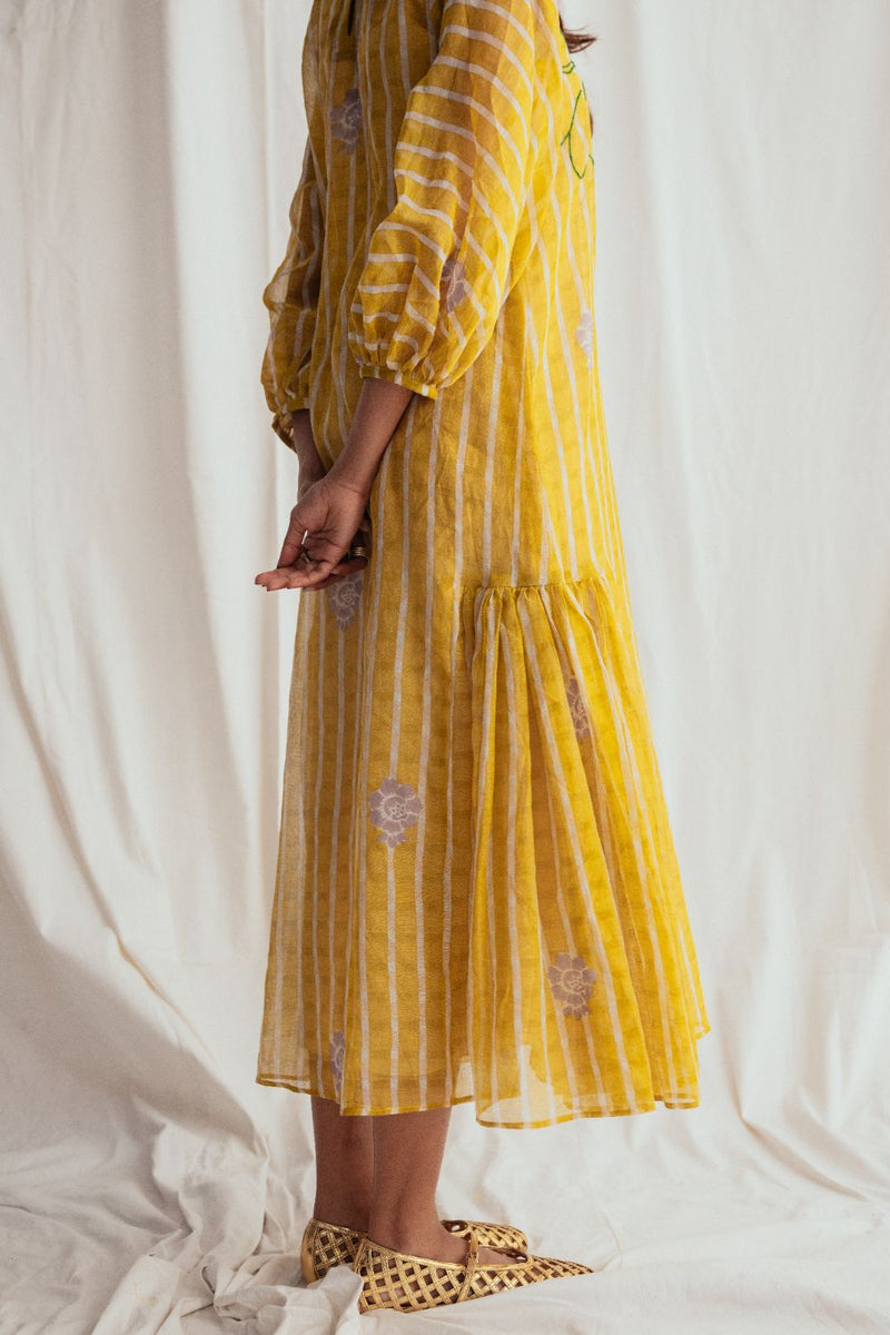 Dhoop Peasent Dress chanderi by JodiLife for women Worldwide