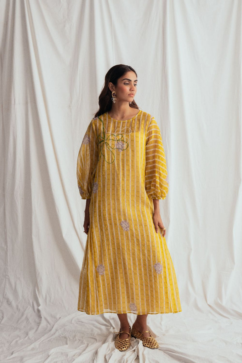 Dhoop Peasent Dress chanderi by JodiLife for women Worldwide