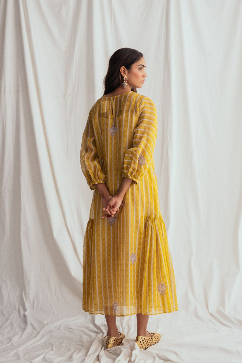 Dhoop Peasent Dress chanderi by JodiLife for women Worldwide