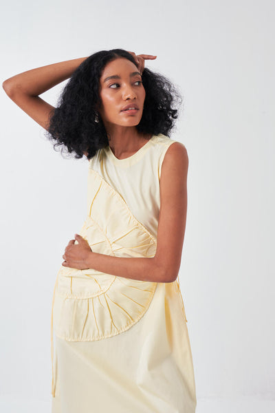 MULTI-DRAWSTRING DRESS-BUTTER