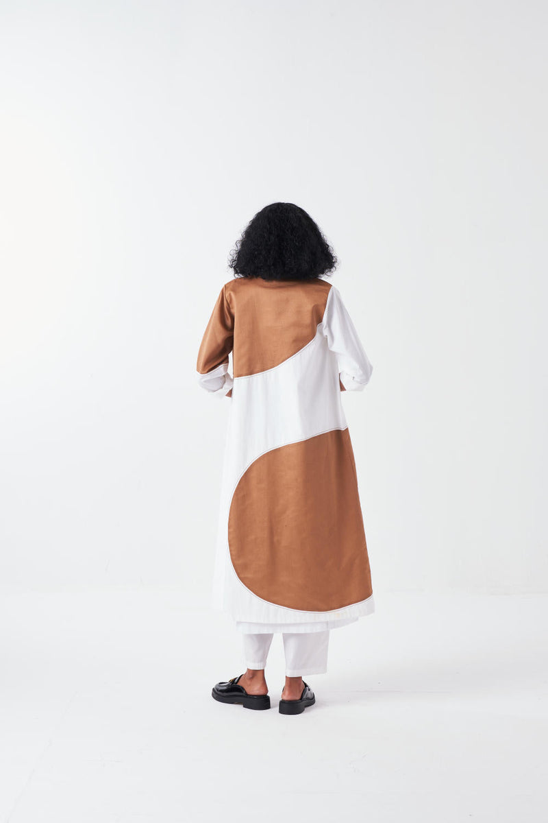 MOON JACKET-WHITE/SAND twill by THREE for women Worldwide