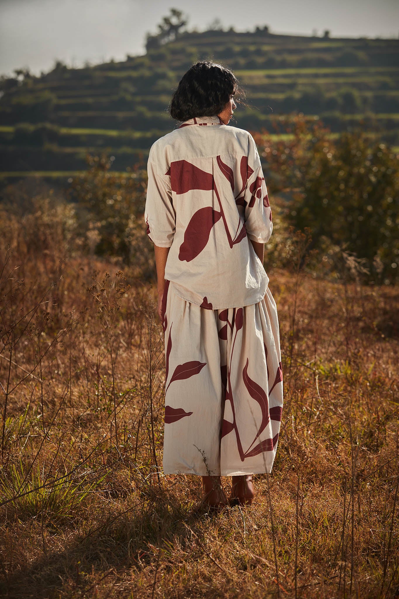 Burnt sienna skirt