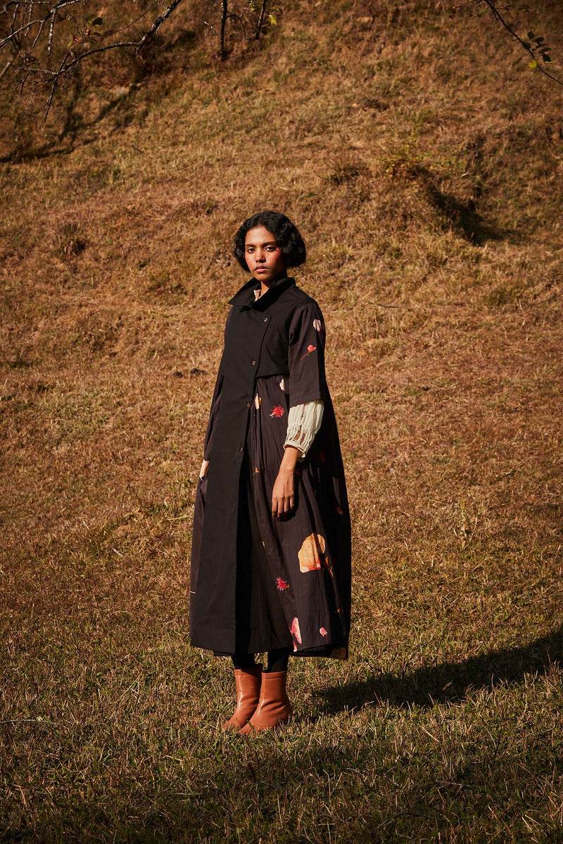Floral Storm Trench Coat poplin by Khara Kapas in multi for women Worldwide
