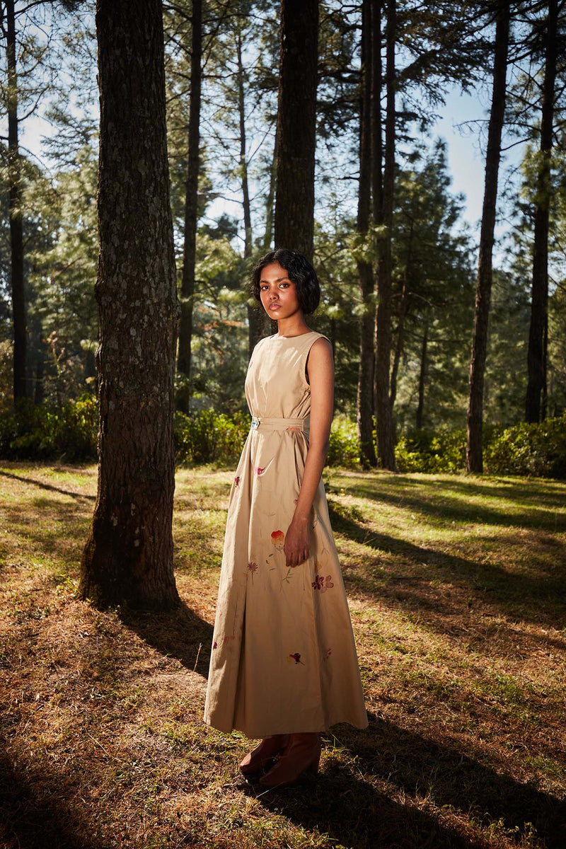 Sandstone Jumpsuit oxford by Khara Kapas for women Worldwide