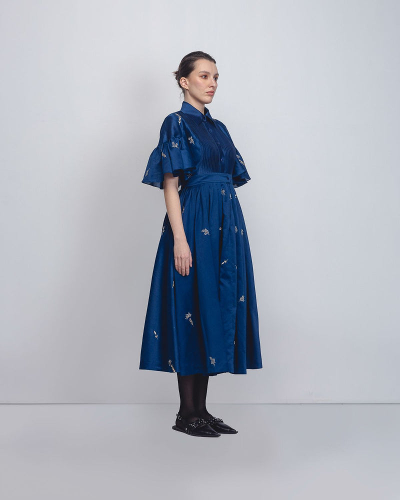 Fons Dress - Red cotton by Leh Studios in red color for women Worldwide